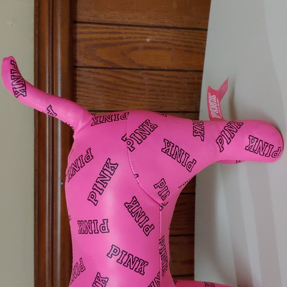 PINK Victoria's Secret Large Hot Pink Stuffed Dog - Picture 7 of 14